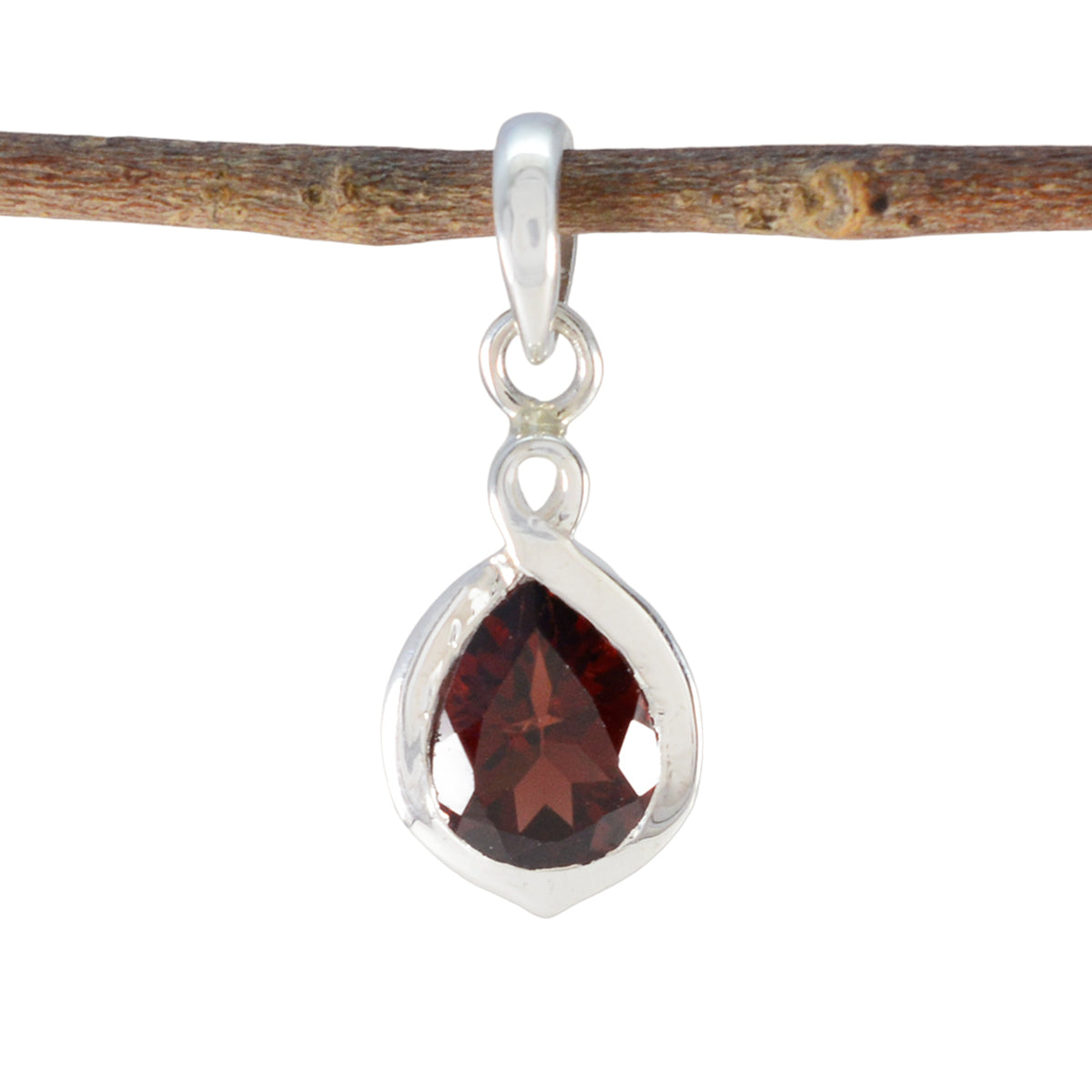 Jiwoo Party Wear Gemstone Pendant for Elegant Looks Garnet Red Red