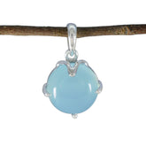 Anna Party Wear Pendant Jewelry with Gemstone Charm Aqua Chalcedony Aqua Aqua