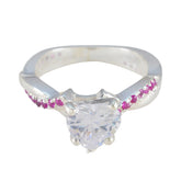 Zoe Party Wear Red Stone Ring for Glamorous Occasions Ruby CZ Red