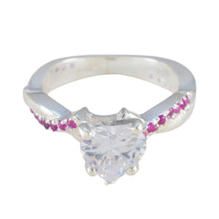 Zoe Party Wear Red Stone Ring for Glamorous Occasions Ruby CZ Red