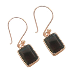 Patricia Brown Dangle Earrings with Elegant Gemstone