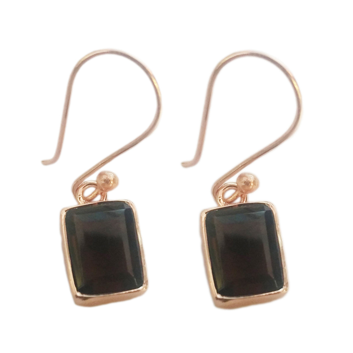 Patricia Brown Dangle Earrings with Elegant Gemstone Smoky Quartz Brown Dangle