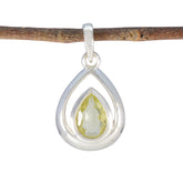 Patricia Yellow Pendant - Stunning Teardrop Silver Design Lemon Quartz Yellow Yellow