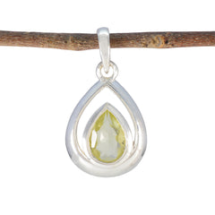 Patricia Yellow Pendant - Stunning Teardrop Silver Design Lemon Quartz Yellow Yellow