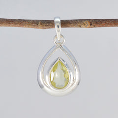 Patricia Yellow Pendant - Stunning Teardrop Silver Design