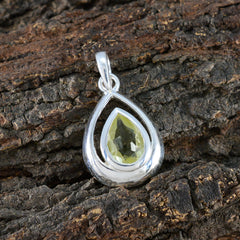 Patricia Yellow Pendant - Stunning Teardrop Silver Design
