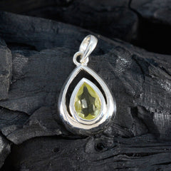 Patricia Yellow Pendant - Stunning Teardrop Silver Design