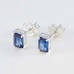 Paula Blue Solitaire Earrings for Elegant Style