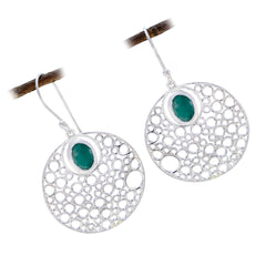 Paula Green Dangle Earrings with Gemstone Design