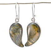 Paula Grey Dangle Earrings for Chic Everyday Style Labradorite Gray Dangle