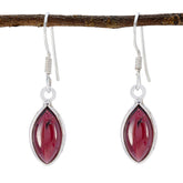 Paula Red Gemstone Earrings for Everyday Glam Garnet Red Dangle