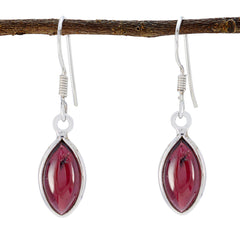 Paula Red Gemstone Earrings for Everyday Glam Garnet Red Dangle