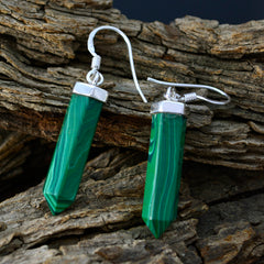 Penelope Green Dangle Earrings - Stylish Malachite Design