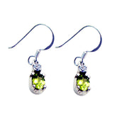 Penelope Green Gemstone Earrings for Everyday Glam Peridot Green Dangle