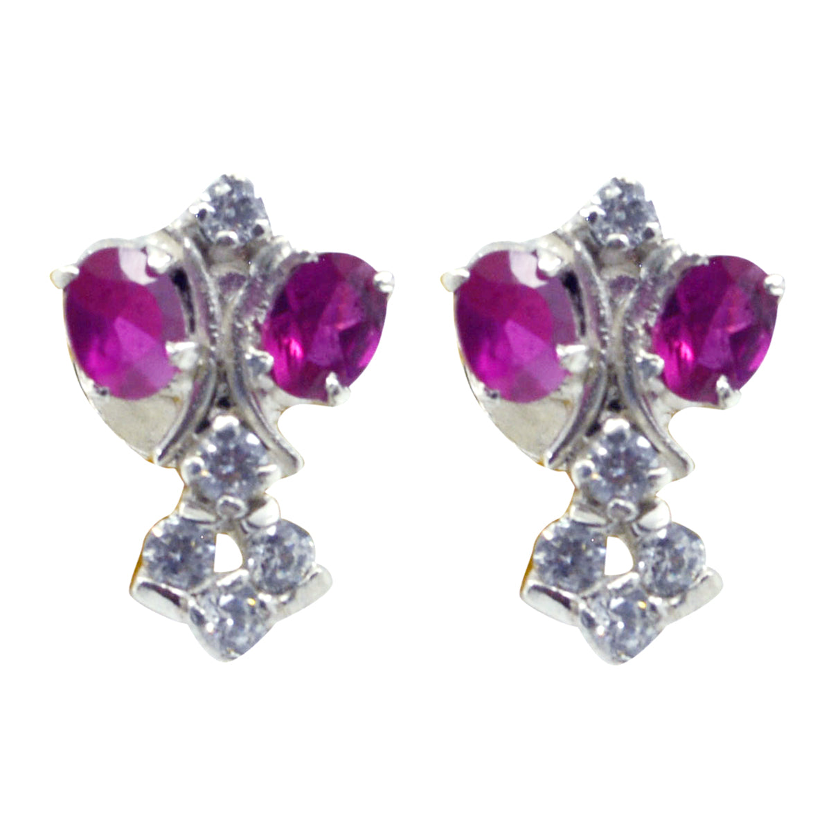Pilar Gemstone Earrings for Everyday Glamour Multi CZ multicolor Stud