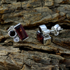 Pilar Red Stud Earrings for Everyday Glam