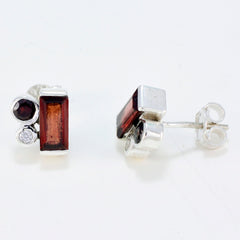Pilar Red Stud Earrings for Everyday Glam