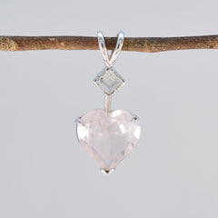 Zoe Pink Dainty Pendant - Heart-Shaped Gemstone Jewelry