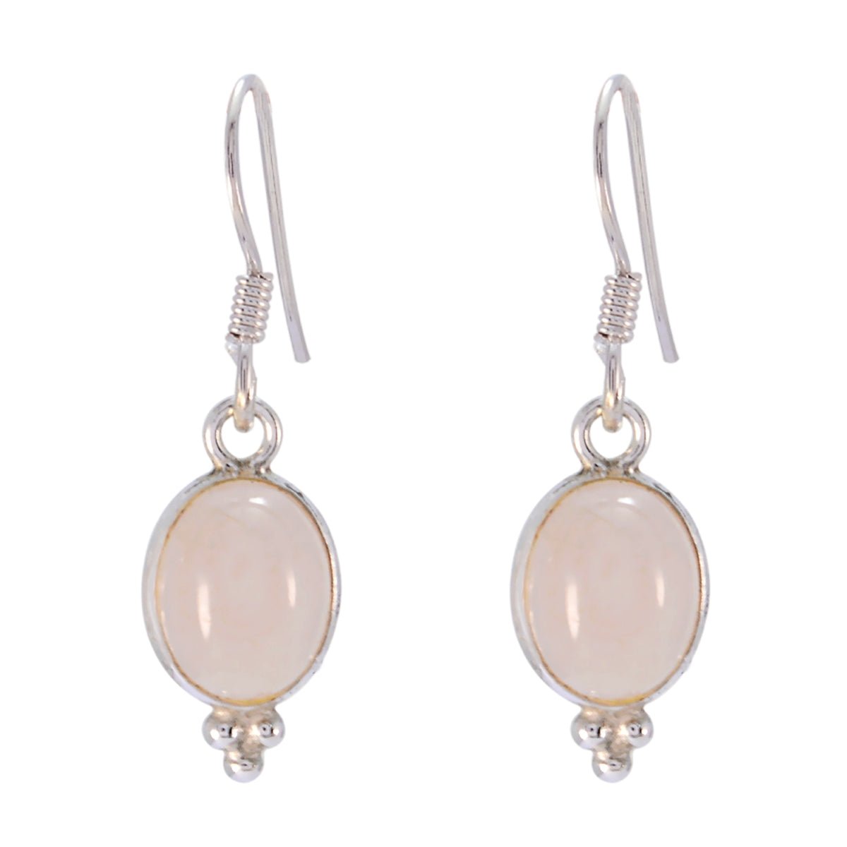 Alice Pink Dangle Earrings for Stylish Everyday Wear Rose Quartz Pink Dangle
