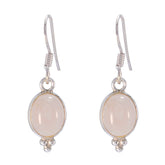 Alice Pink Dangle Earrings for Stylish Everyday Wear Rose Quartz Pink Dangle