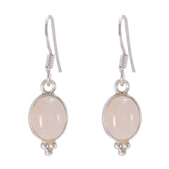 Alice Pink Dangle Earrings for Stylish Everyday Wear Rose Quartz Pink Dangle