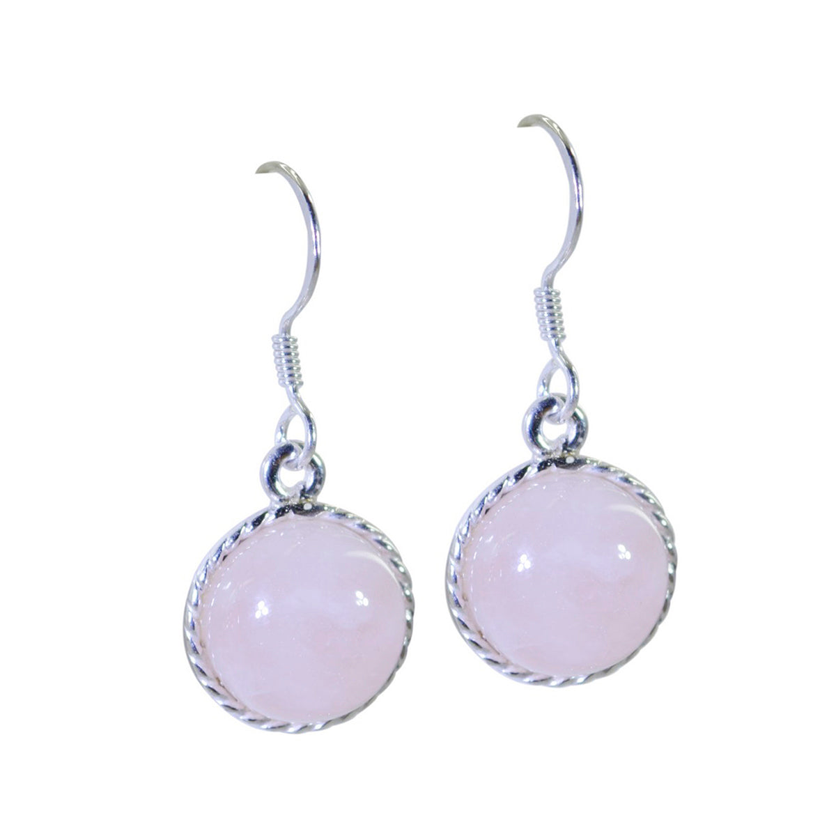 Ines Pink Dangle Earrings for Everyday Glam Rose Quartz Pink Dangle