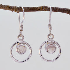 Ines Pink Dangle Earrings with Elegant Design