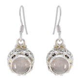 Mila Pink Dangle Earrings for Stylish Everyday Wear Rose Quartz Pink Dangle