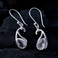 Olivia Pink Solitaire Dangle Earrings for Everyday Glam