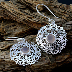 Natalie Pink Solitaire Dangle Earrings - Elegant Design