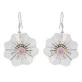 Amelia Pink Solitaire Dangle Earrings for Everyday Glam Rose Quartz Pink Dangle