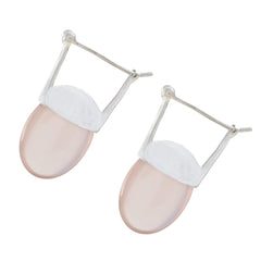 Josephine Pink Solitaire Dangle Earrings for Glam Style