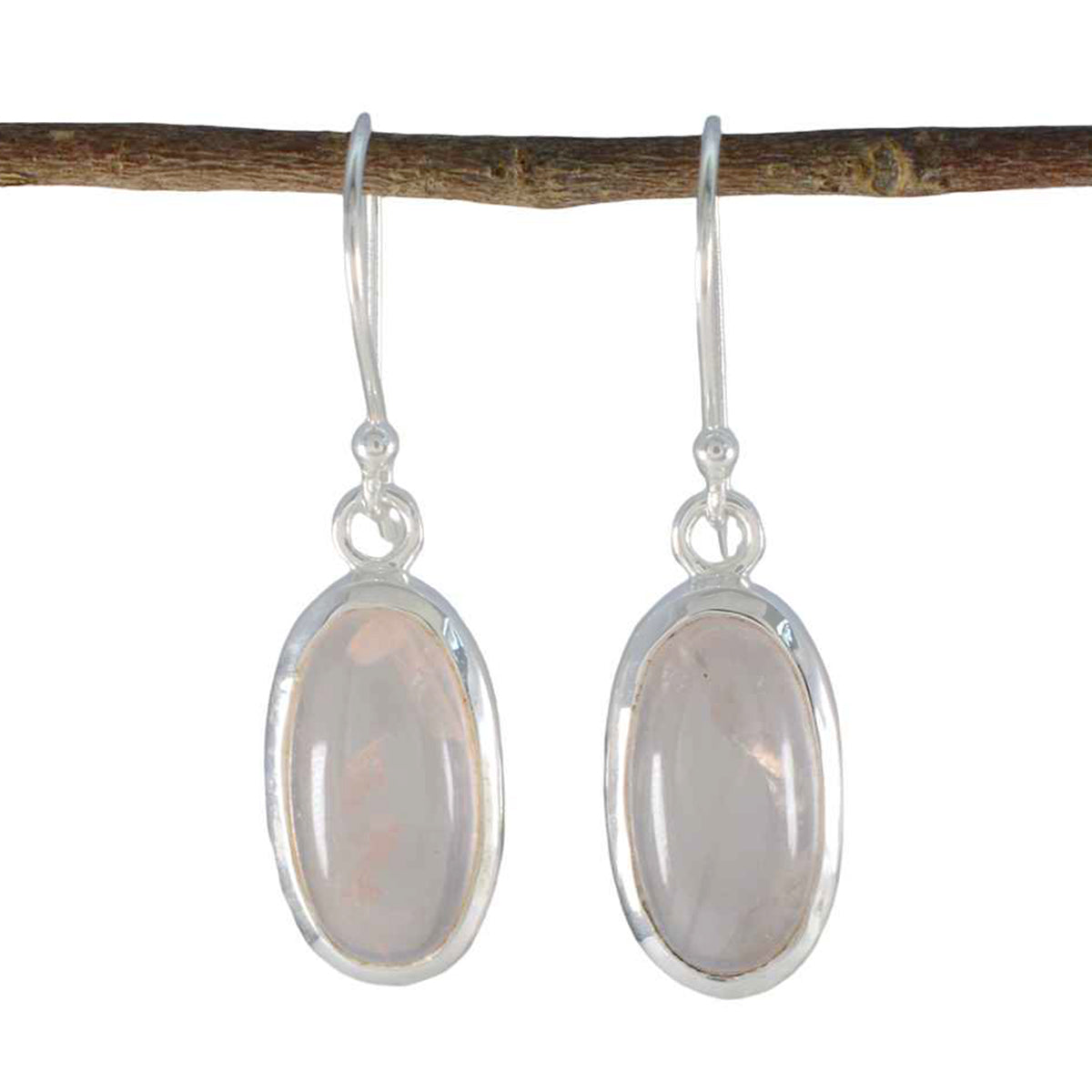 Leah Pink Solitaire Dangle Earrings for Every Occasion Rose Quartz Pink Dangle