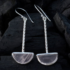 Lea Pink Solitaire Dangle Earrings for Everyday Glam