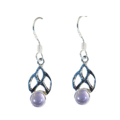 Layla Pink Solitaire Dangle Earrings for Everyday Glam Rose Quartz Pink Dangle