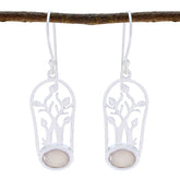 Sofia Pink Solitaire Dangle Earrings for Glam Style Rose Quartz Pink Dangle