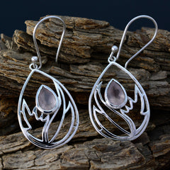 Nora Pink Solitaire Dangle Earrings for Elegant Style