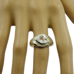 Lili Pink Solitaire Ring for Women with Silver Band