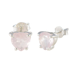 Isabella Pink Solitaire Stud Earrings for Everyday Glam