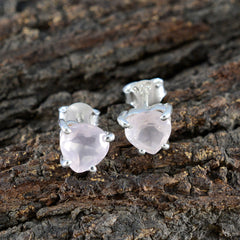 Isabella Pink Solitaire Stud Earrings for Everyday Glam