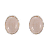 Carolina Pink Solitaire Stud Earrings for Everyday Glam Rose Quartz Pink Stud