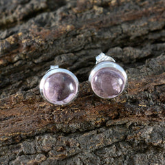 Riley Pink Solitaire Stud Earrings for Everyday Glam