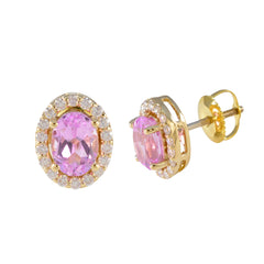 Fernanda Pink Stud Earrings India for Everyday Glam