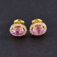 Fernanda Pink Stud Earrings India for Everyday Glam