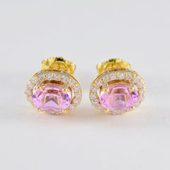 Fernanda Pink Stud Earrings India for Everyday Glam
