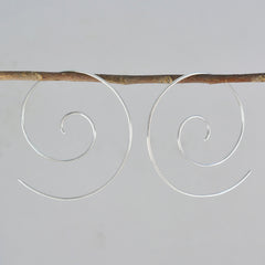 Mariana Plain Silver Earrings India for Elegant Style