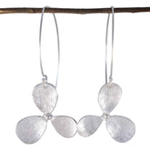 Isadora Plain Silver Earrings for Everyday Elegance Plain Gray Dangle