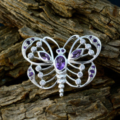 Isadora Purple Abstract Pendant - Butterfly Design
