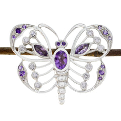 Isadora Purple Abstract Pendant - Butterfly Design Amethyst Purple Purple