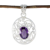 Lea Purple Art-Deco Pendant for Stunning Style Amethyst Purple Purple